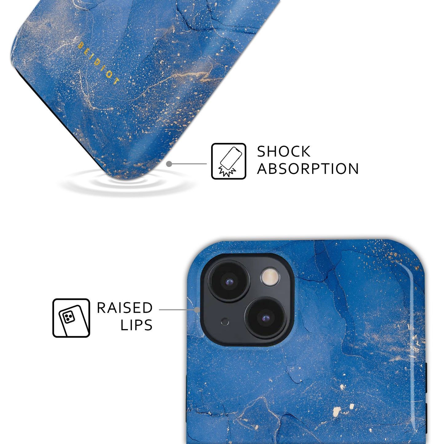 Blue Nebula Spark iPhone Case
