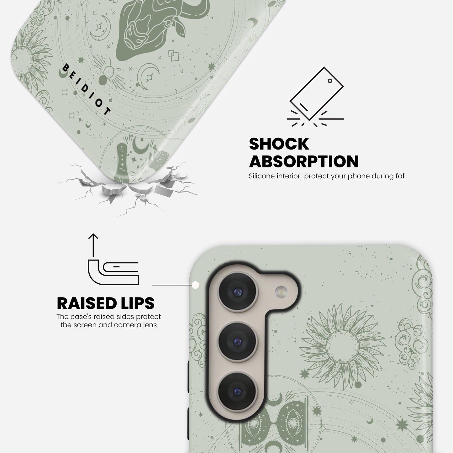 Capricorn - Green Galaxy Case