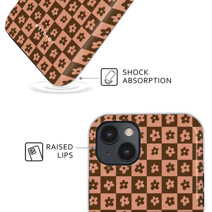 Floral Checkmate iPhone Case