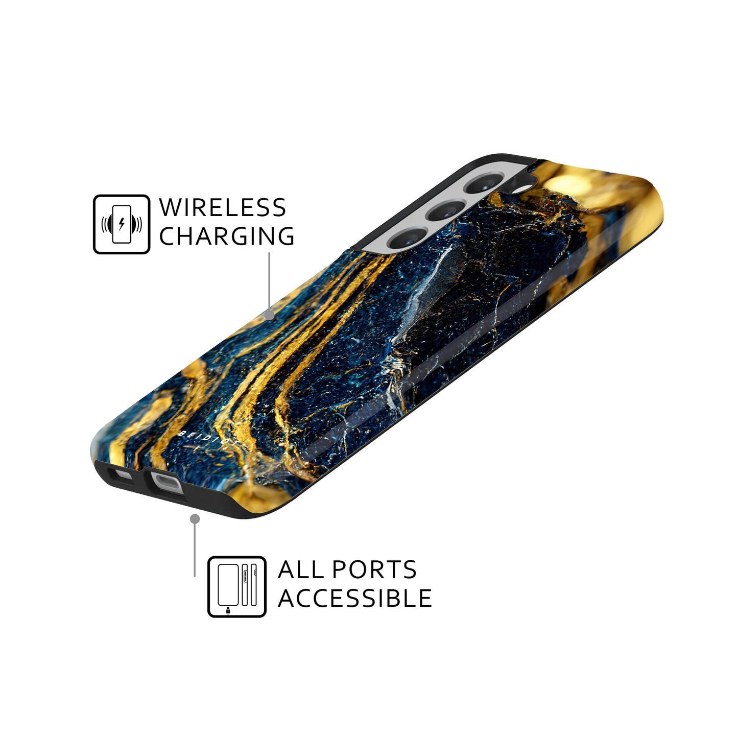 Gold-Infused Lapis Galaxy Case